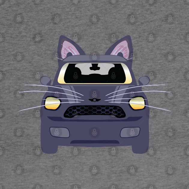 Mini Russian Blue Cat Car by Keltaria